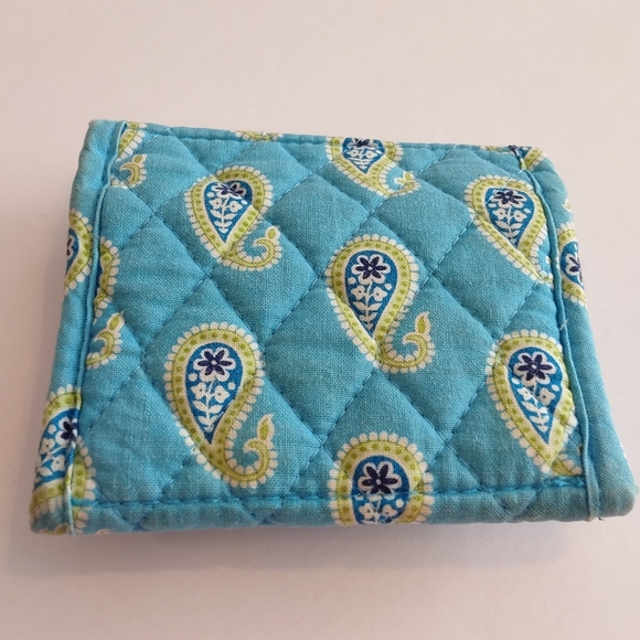 Vera Bradley Tri-fold Wallet Bermuda Blue - Picture 9 of 9